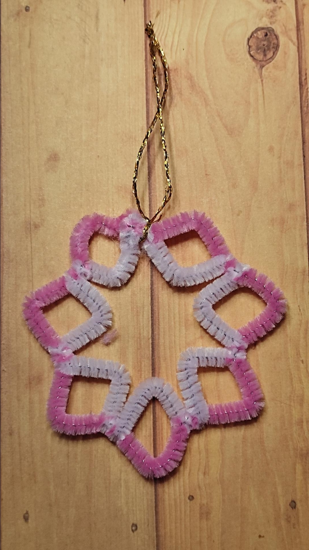 3 etoile rose et parme