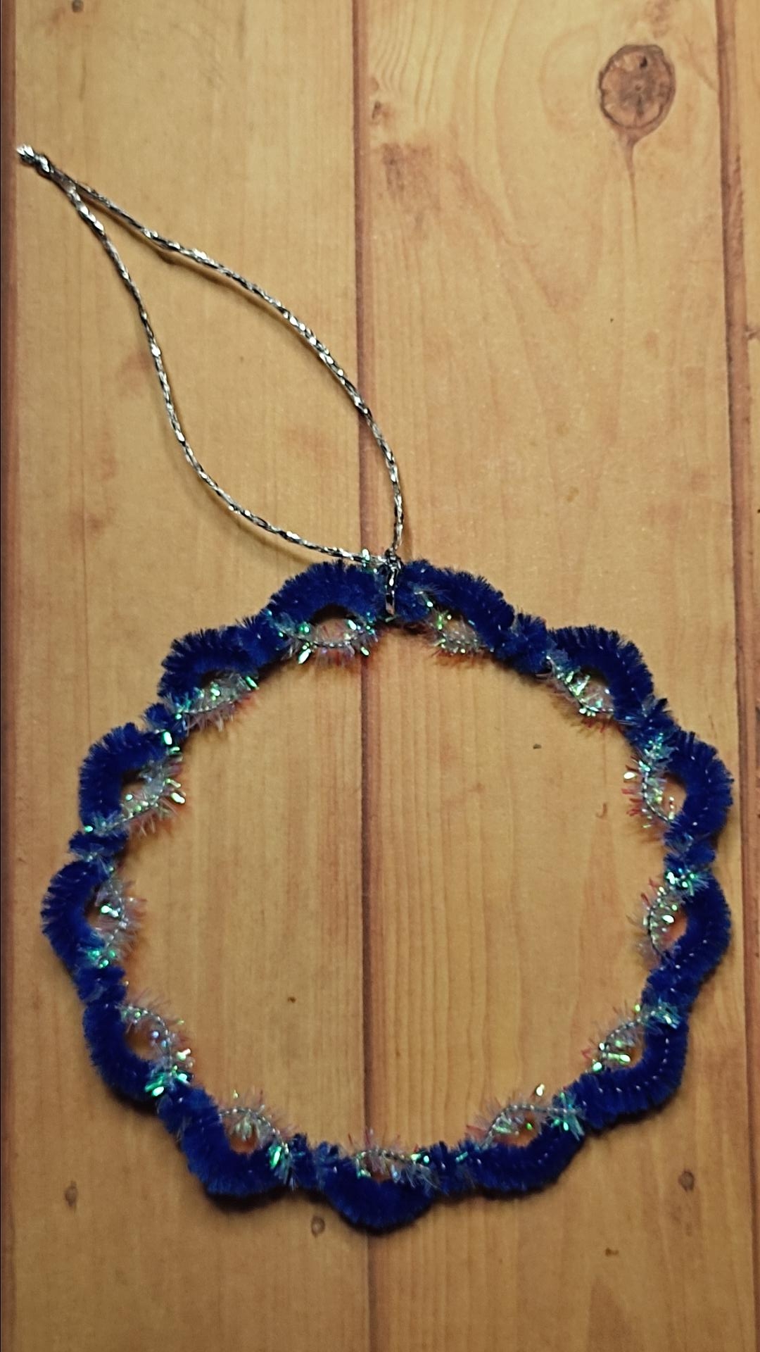 4 cercle chenille bleu