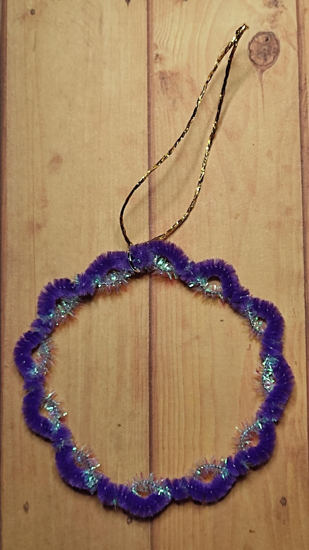 4 cercle chenille mauve