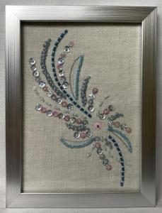 Tableau epi de ble bleu