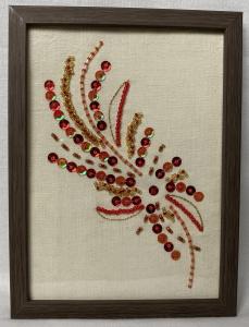 Tableau epi de ble rouge